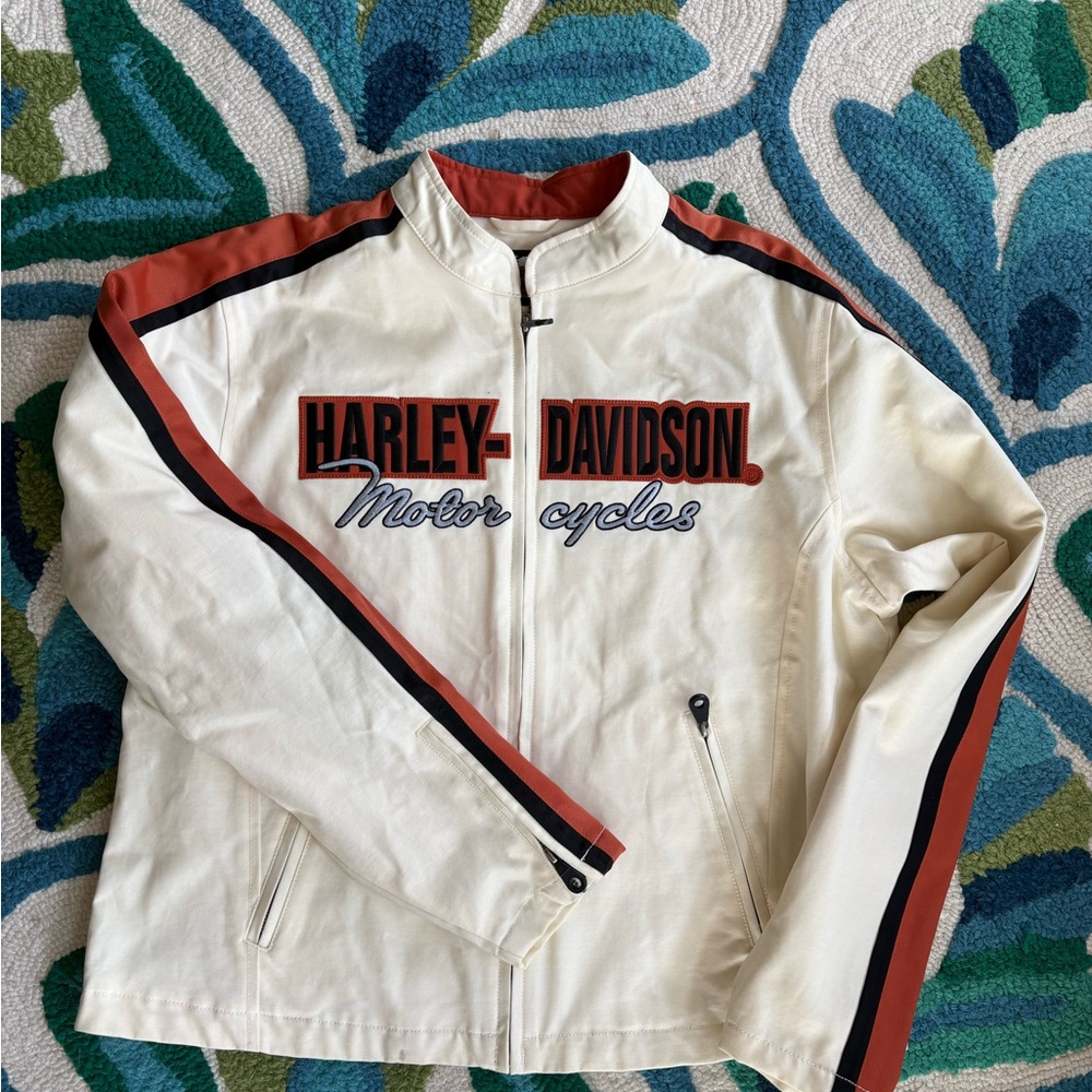 Harley-Davidson Women’s Cream and Orange Jacket